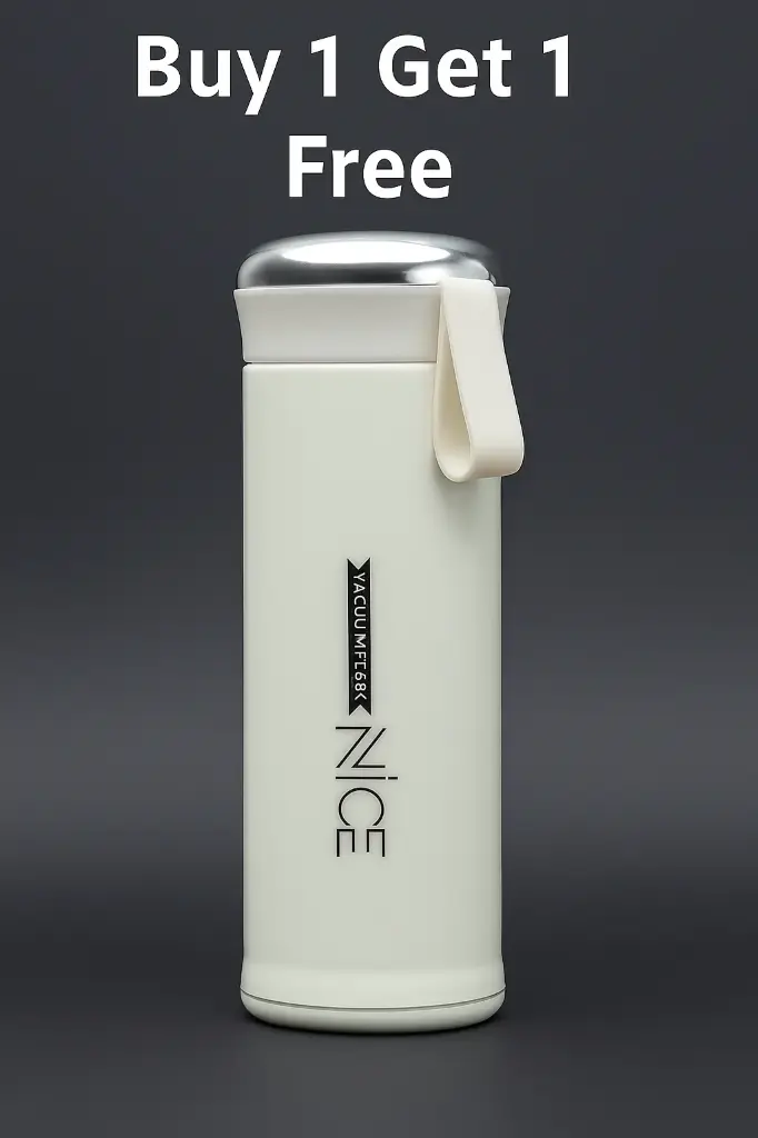 “Buy 1 Get 1 Free | Premium Vacuum Insulated Stainless Steel Water Bottle | Hot & Cold Flask with Lid for Travel & Office”